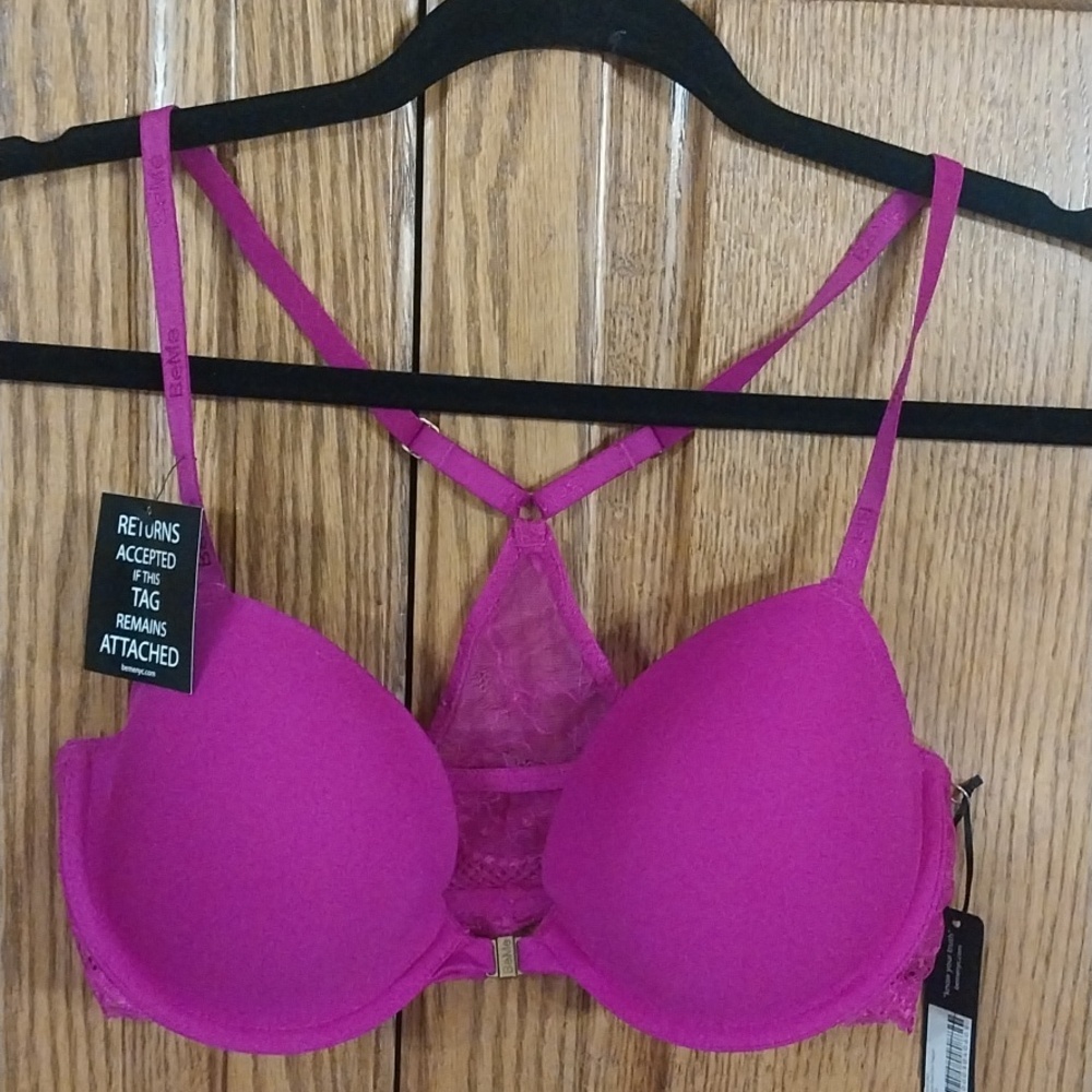 BeMe New York NWT Set Of 2 Bras 34C Rough & Tumble Racerback & Unlined Demi